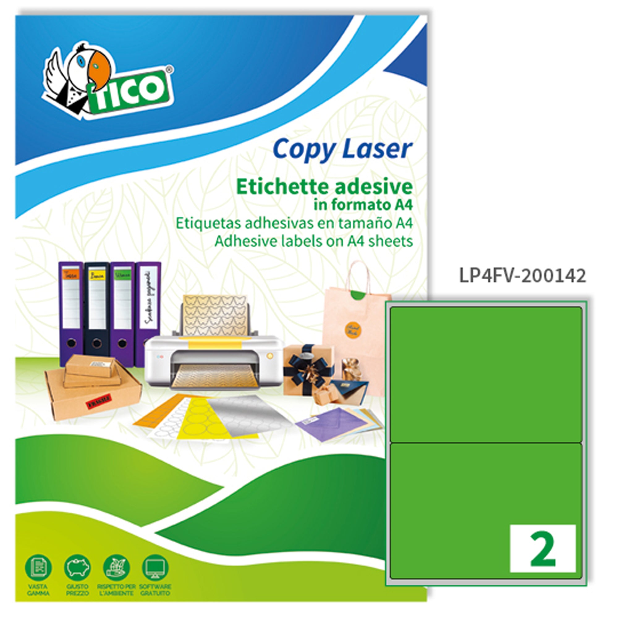 tico-etichetta-adesiva-lp4f-verde-fluo-70fg-a4-200x142mm-2et-fg