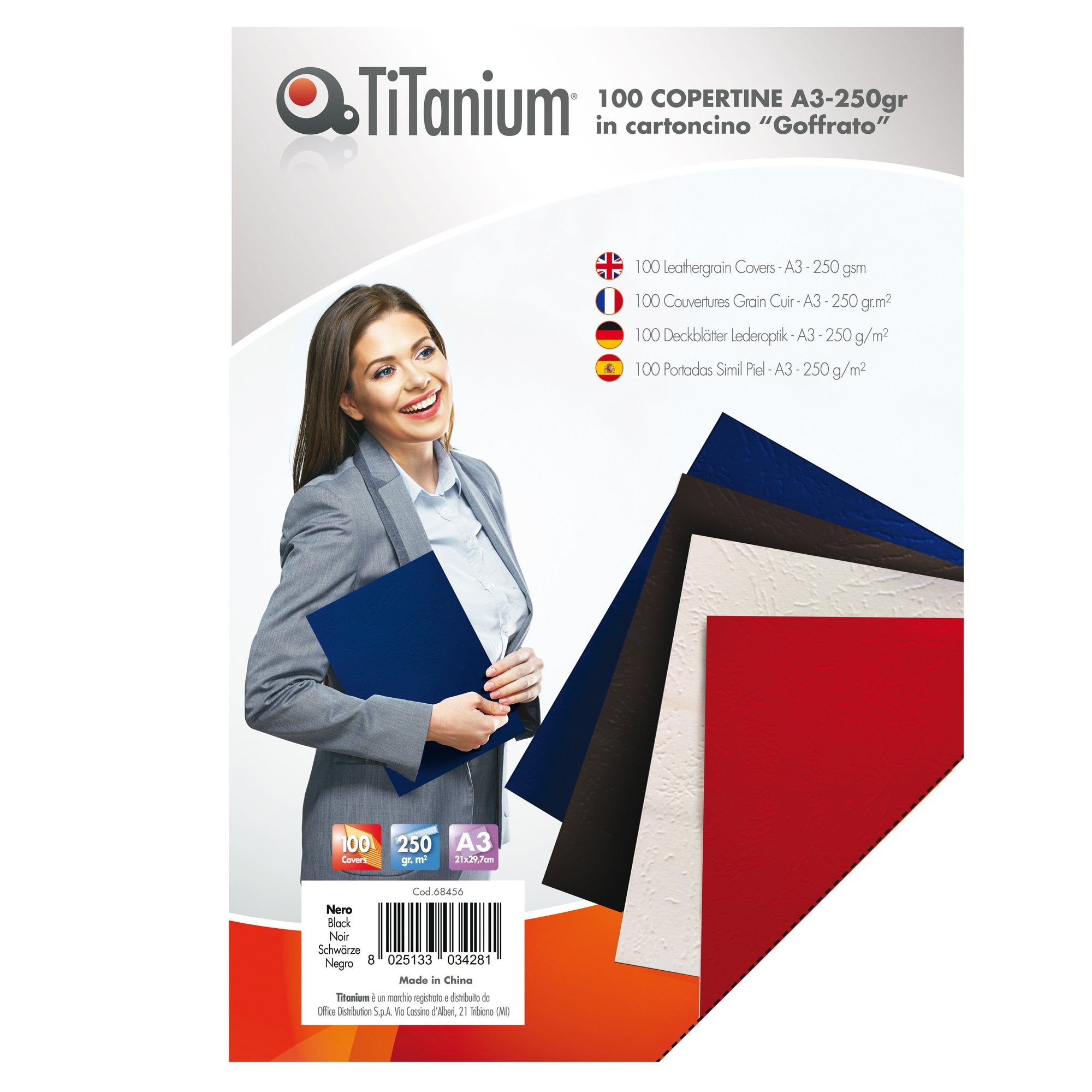 titanium-100-copertine-a3-cartoncino-goffrato-250g-nero