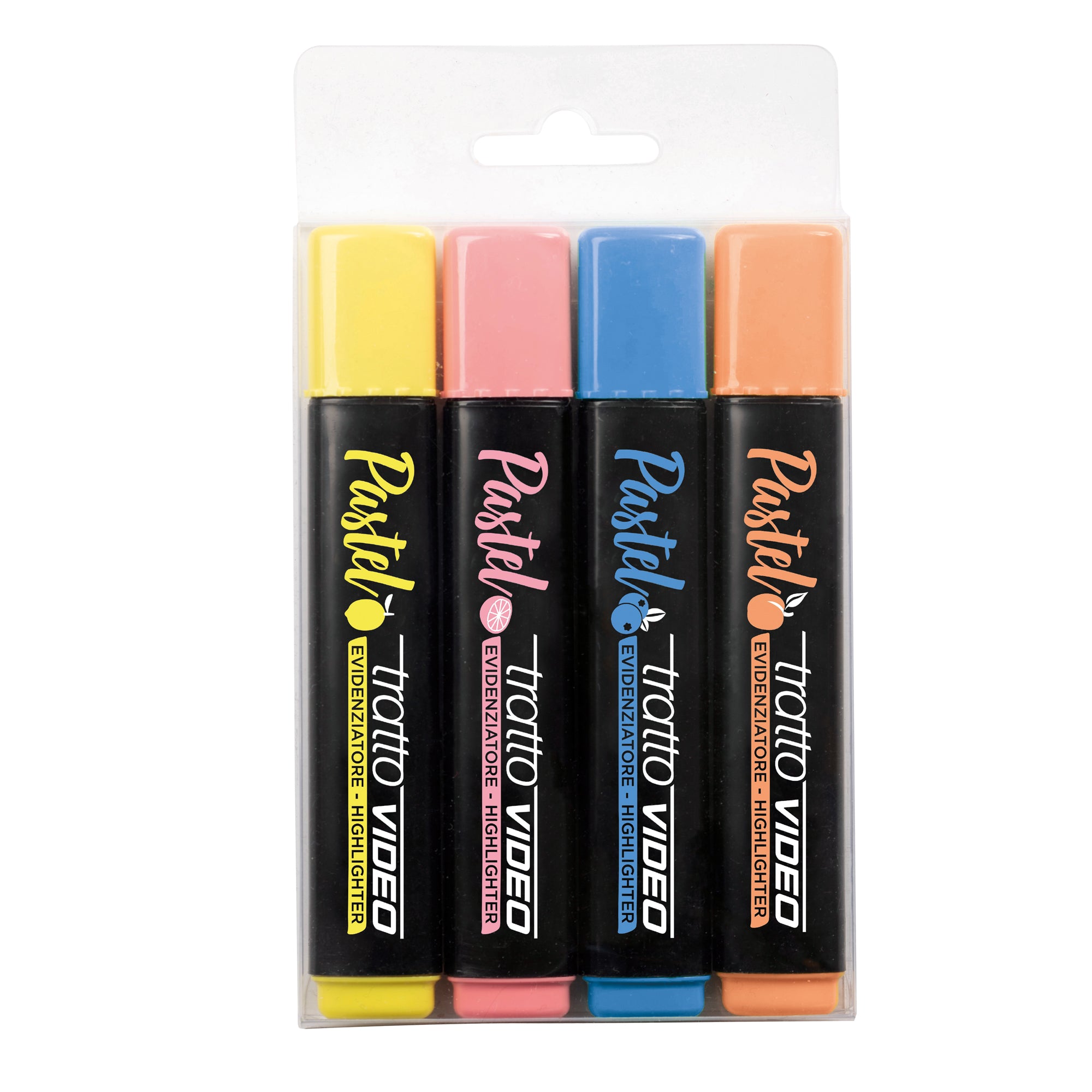 tratto-astuccio-4-evidenziatori-video-pastel-colori-assortiti
