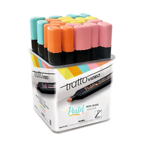 tratto-evidenziatori-video-pastel-1-5-mm-5-colori-assortiti-barattolo-20-pezzi-f837900