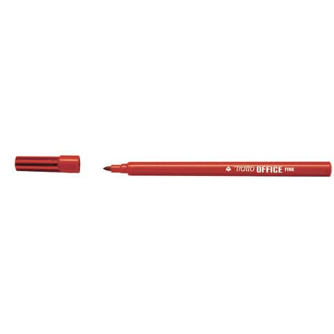 tratto-marcatori-punta-fibra-office-punta-conica-0-7-mm-rosso-conf-12-pezzi-730502