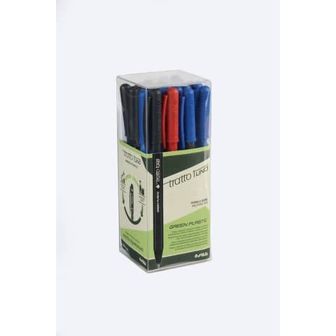 tratto-penne-sfera-1uno-green-plastic-punta-1-mm-0-5-mm-assortiti-conf-24-pezzi-f838400