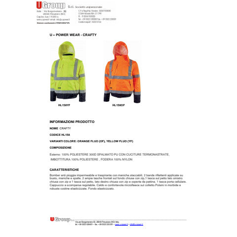 u-power-giubbotto-bomber-alta-visibilitacrafty-yellow-fluo-taglia-xl-hl158yf-xl