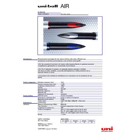 uni-ball-air-penna-gel-cappuccio-air-rosso-m-uba188-r