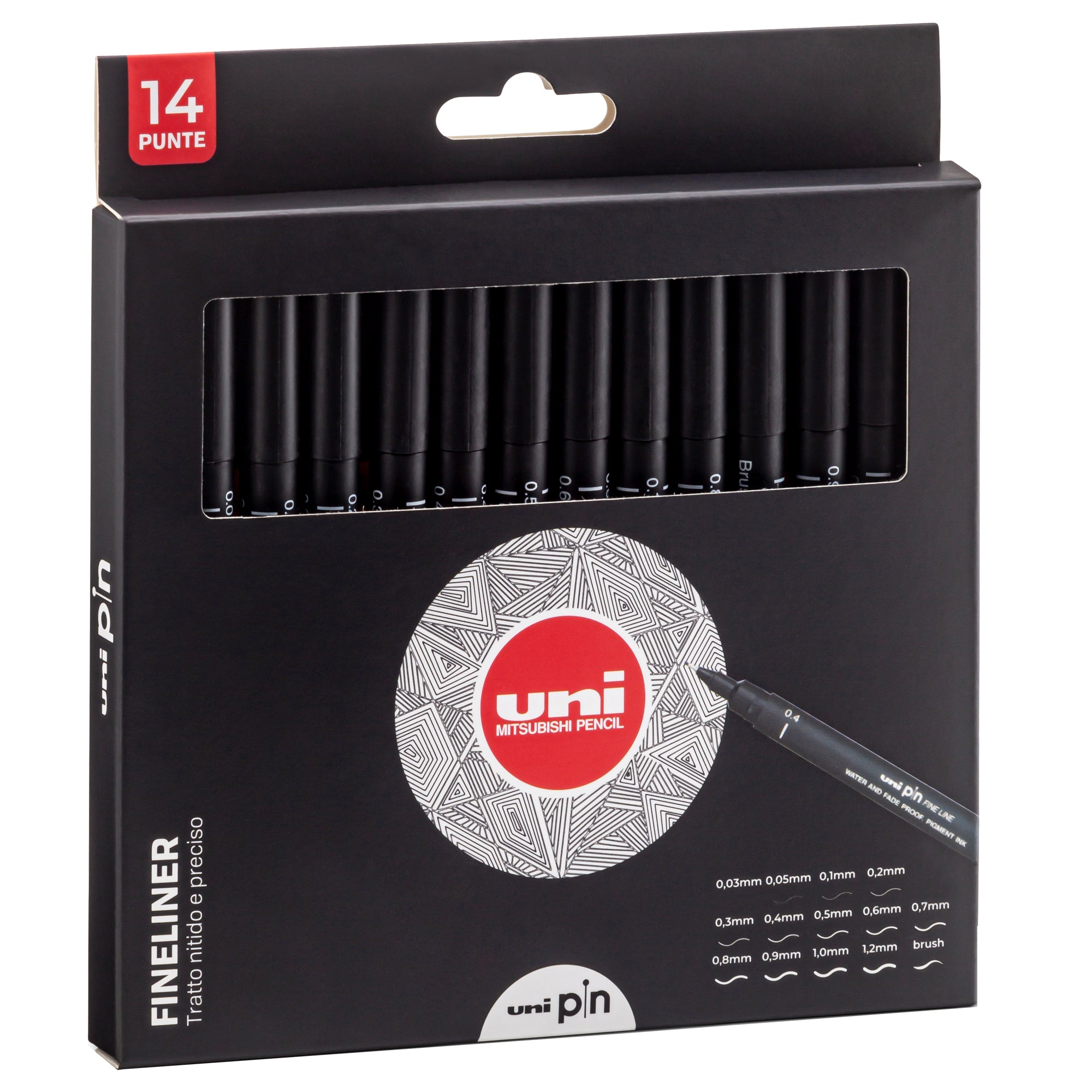 uni-mitsubishi-astuccio-pin-fineliner-nero-14-gradazioni-assortiti