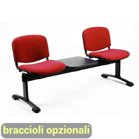 unisit-panca-2-posti-attesa-dado-d52pt-tavolino-rivestimento-eco-rosso-d52pt-er