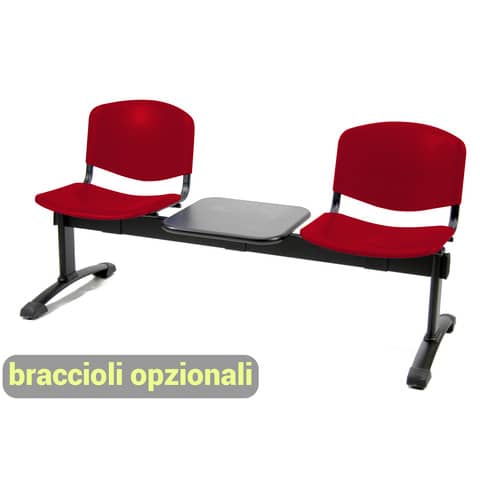 unisit-panca-2-posti-attesa-dado-d5p2pt-tavolino-ppl-rosso-d5p2pt-ro