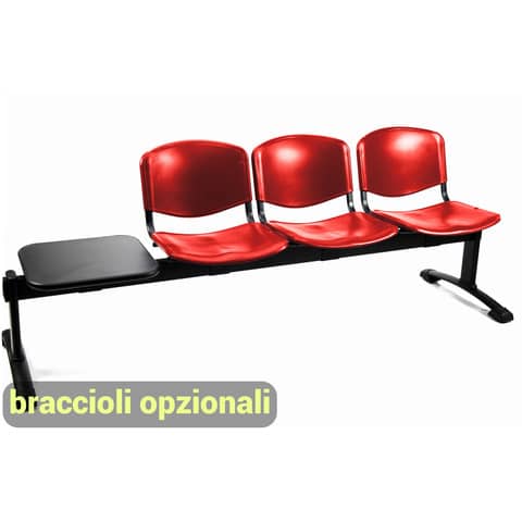 unisit-panca-3-posti-attesa-dado-d5p3pt-tavolino-ppl-rosso-d5p3pt-ro