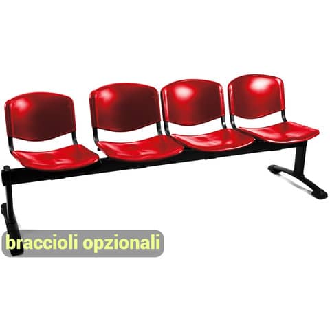 unisit-panca-4-posti-attesa-dado-d54p-rivestimento-ignifugo-rosso-d54p-ir