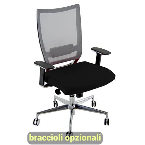 unisit-sedia-semidirezionale-girevole-concept-cotxl-schienale-rete-grigio-rivestimento-pelle-nero-cotxl-pn