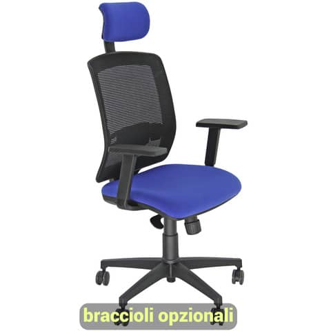 unisit-sedia-semidirezionale-girevole-molly-mlapg-poggiatesta-schienale-rete-nero-rivest-ignifugo-blu-mlapg-ib