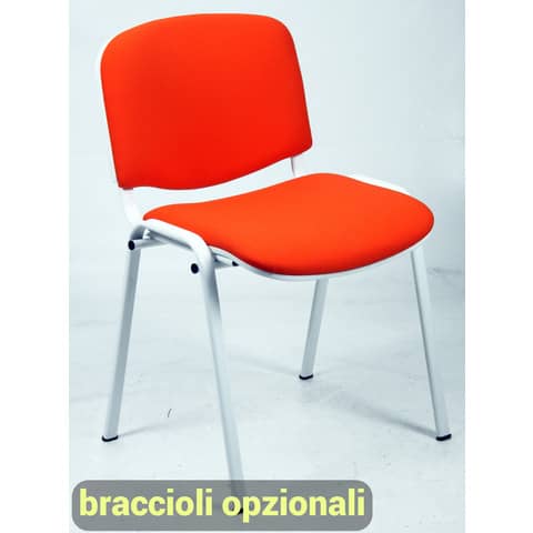 unisit-sedia-visitatore-4-gambe-dado-d5b-acciaio-bianco-rivestimento-ignifugo-rosso-conf-2-pezzi-d5b-2-ir