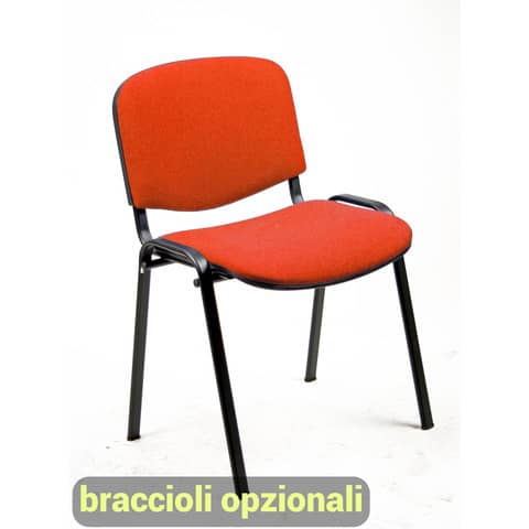 unisit-sedia-visitatore-4-gambe-dado-d5s-acciaio-nero-rivestimento-eco-ppl-rosso-conf-4-pezzi-d5s-4-er