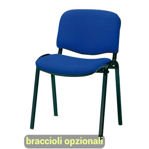 unisit-sedia-visitatore-4-gambe-dado-d5s-acciaio-nero-rivestimento-ignifugo-blu-conf-4-pezzi-d5s-4-ib