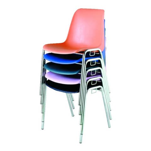 unisit-sedia-visitatore-esse-esc-4-gambe-acciaio-cromato-schienale-fisso-rosso-conf-5-pezzi-esc-5-ro