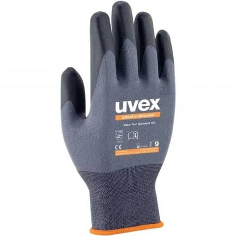 uvex-guanti-protettivi-traspiranti-athletic-allround-pa-elastane-rivestimento-schiuma-nbr-grigio-nero-tg-9