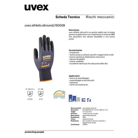 uvex-guanti-protettivi-traspiranti-athletic-allround-pa-elastane-rivestimento-schiuma-nbr-grigio-nero-tg-9