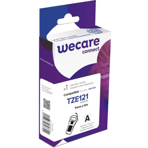 wecare-nastro-compatibile-brother-9-mm-x-8-mt-nero-trasparente-k80020w4