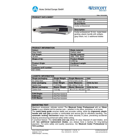 westcott-cutter-professional-larghezza-lama-18-mm-2-lame-ricambio-12-grigio-e-184005-00