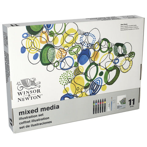 winsor-newton-confezione-winsornewton-mixed-media-illustration-set-11-pezzi-soggetti-assortiti-0290180