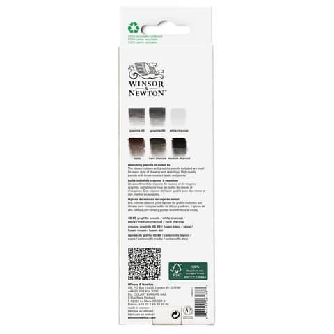 winsor-newton-scatola-metallo-6-matite-schizzo-assortite-winsornewton-nero-0490011