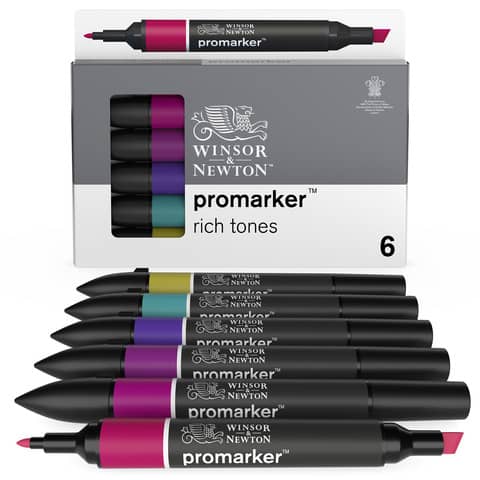 winsor-newton-set-6-pennarelli-promarker-doppia-punta-fine-larga-winsornewton-assortiti-colori-forti-0290111