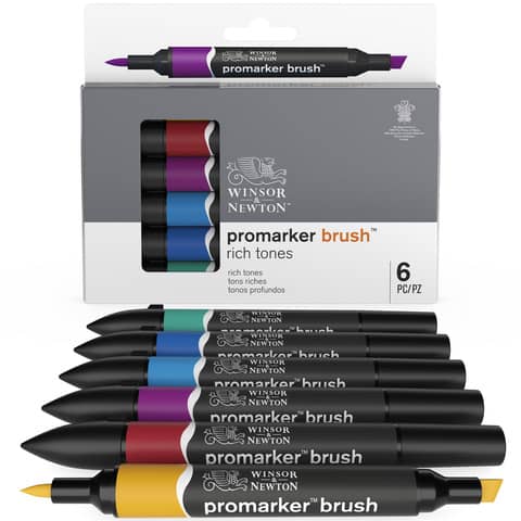 winsor-newton-set-6-pennarelli-winsornewton-doppia-punta-brush-colori-forti-assortiti-0290126