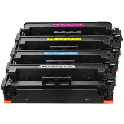 Toner 410X/BCMY compatibili - Nero/colori - Confezione risparmio da 4 PZ