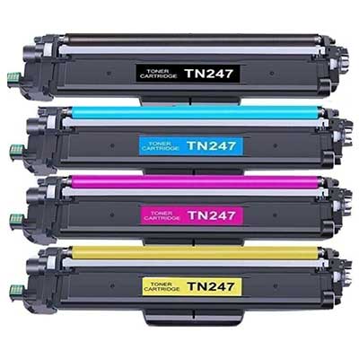 Toner TN247/BCMY compatibili - Nero/colori - Confezione risparmio da 4 PZ