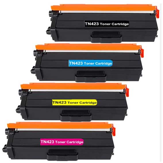 Toner TN423/BCMY compatibili - Nero/colori - Confezione risparmio da 4 PZ