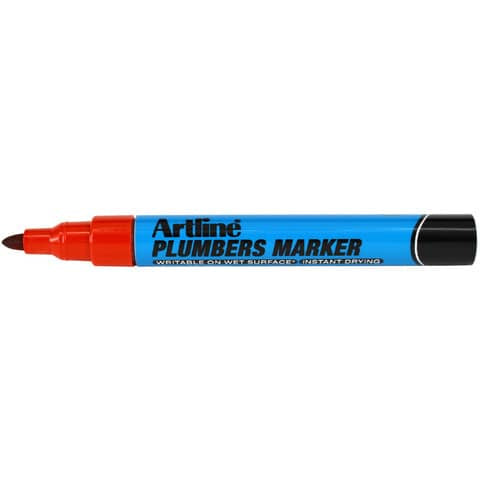 artline-marcatore-permanente-plumbers-punta-tonda-1-5-mm-rosso-plm-r