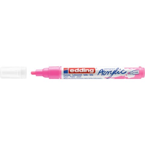 edding-marcatore-acrilico-5100-punta-tonda-2-3-mm-tratto-medio-rosa-fluo-4-5100069