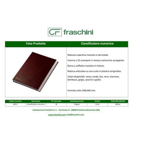 fraschini-classificatore-numerico-1-31-24x34-cm-dermoide-dorso-espandibile-rosso-643-e-dr