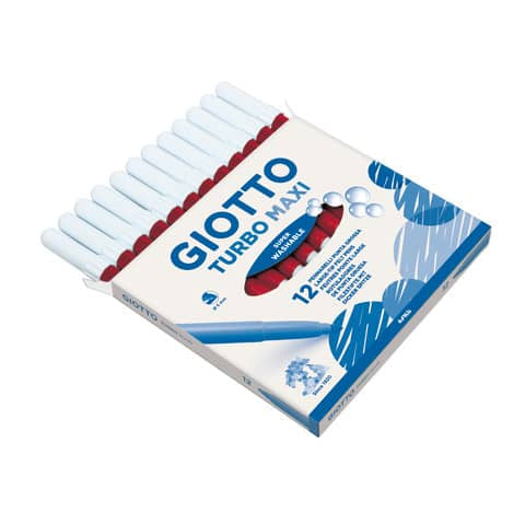 giotto-pennarello-turbo-maxi-punta-grossa-fibra-5-mm-rosso-scarlatto-conf-12-pezzi-456011