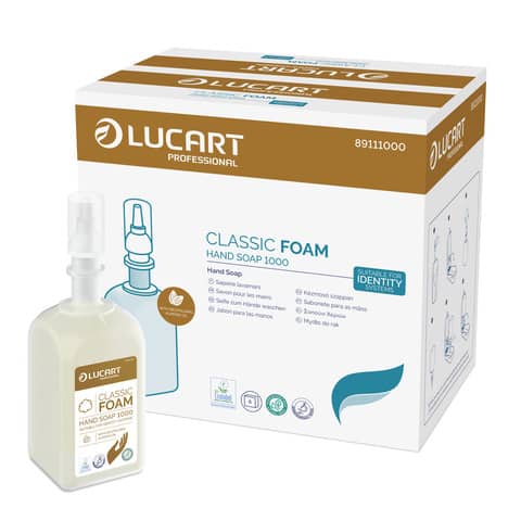 lucart-professional-ricarica-sapone-schiuma-classic-foam-6x1l-dispenser-identity-soap-89111000