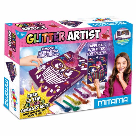 mitama-glitter-artist-cat-quadretto-adesivo-a4-8-polverine-glitter-2-colle-glitter-colori-assortiti-62867