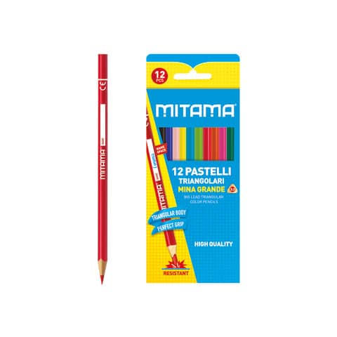 mitama-pastelli-laccati-fusto-triangolare-mina-3-3-mm-colori-assortiti-conf-12-pezzi-61991