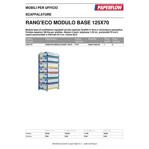 paperflow-scaffalatura-metallica-rangeco-incastro-5-ripiani-modulo-base-blu-k607170