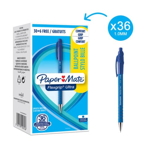 papermate-penna-sfera-scatto-flexgrip-ultra-m-1-0-mm-blu-confezione-36-1910074