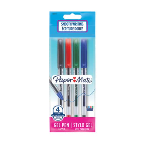 papermate-penne-gel-cappuccio-pm-jiffy-0-5-mm-nero-blu-rosso-verde-conf-4-pezzi-2084411
