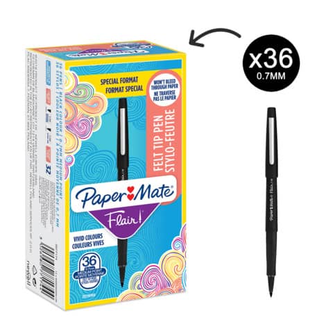 papermate-penne-punta-fibra-flair-nylon-m-1-1-mm-nero-special-pack-36-pezzi-2077174