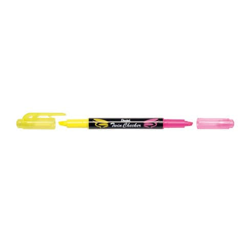 pentel-evidenziatore-twin-checker-doppia-punta-1-3-mm-giallo-rosa-slw8-gp