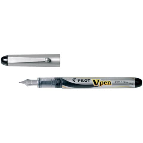 pilot-penna-stilografica-usa-getta-v-pen-silver-m-nero-tratto-0-5-mm-007570