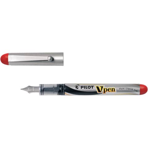 pilot-penna-stilografica-usa-getta-v-pen-silver-m-rosso-tratto-0-5-mm-007572