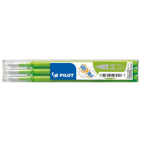 pilot-refill-penne-sfera-frixion-ball-clicker-0-7-mm-verde-chiaro-set-3-pezzi-006608
