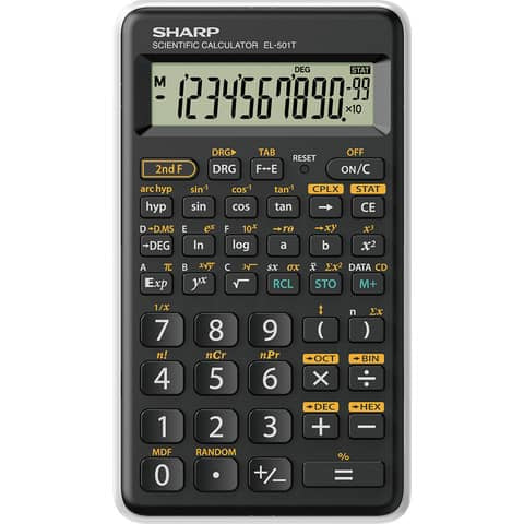 sharp-calcolatrice-scientifica-el-501t-146-funzioni-ampio-display-102-cifre-bianca-el501tbwh