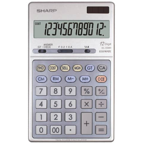 sharp-calcolatrice-tavolo-el-339h-display-lcd-12-cifre-solare-batteria-grigio