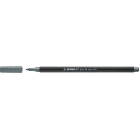 stabilo-pennarelli-pen-68-metallic-1-mm-argento-68-805