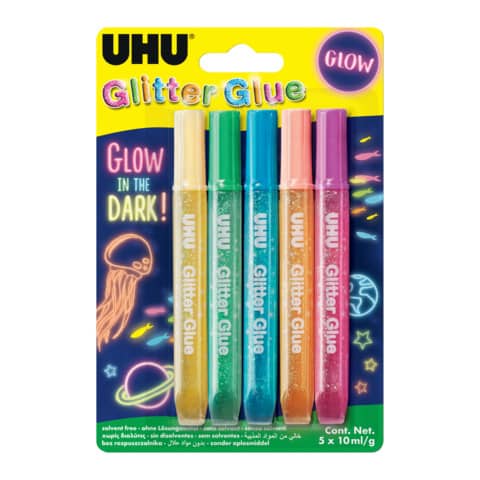uhu-colla-glitter-glow-the-dark-10-ml-colori-assortiti-confezione-5-pezzi-48211